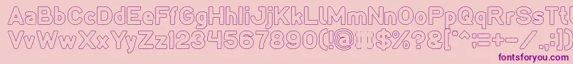 LMAO Hollow Font – Purple Fonts on Pink Background