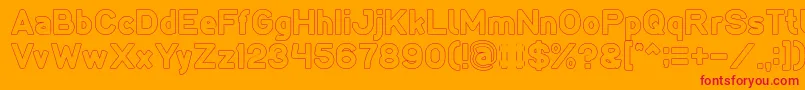 LMAO Hollow Font – Red Fonts on Orange Background