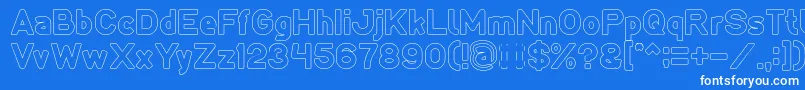 LMAO Hollow Font – White Fonts on Blue Background