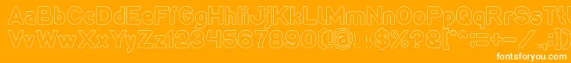 LMAO Hollow Font – White Fonts on Orange Background