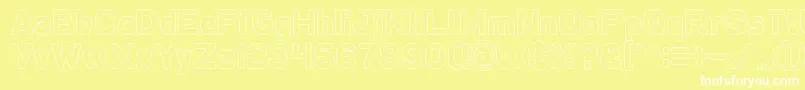 LMAO Hollow Font – White Fonts on Yellow Background