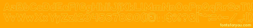 LMAO Hollow Font – Yellow Fonts on Orange Background