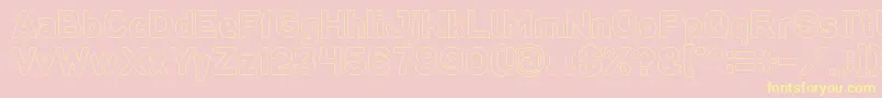 LMAO Hollow Font – Yellow Fonts on Pink Background