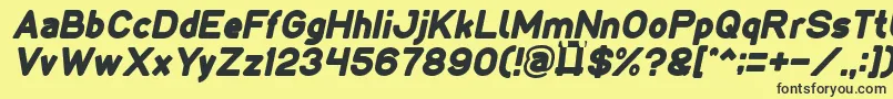 LMAO Italic Font – Black Fonts on Yellow Background