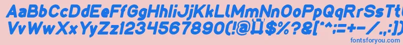 LMAO Italic Font – Blue Fonts on Pink Background