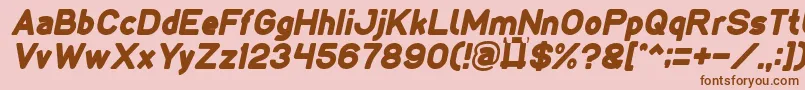 LMAO Italic Font – Brown Fonts on Pink Background