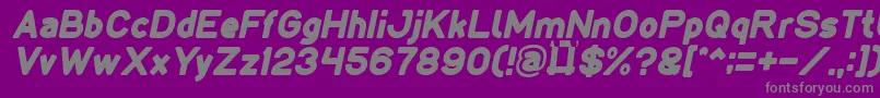 Police LMAO Italic – polices grises sur fond violet