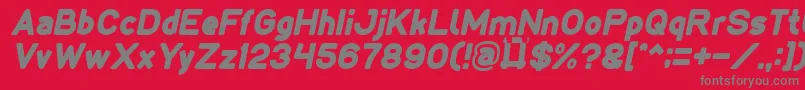 fuente LMAO Italic – Fuentes Grises Sobre Fondo Rojo