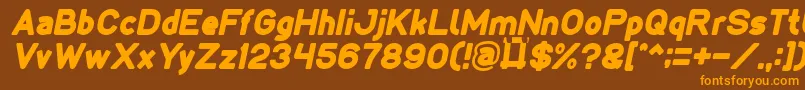 LMAO Italic Font – Orange Fonts on Brown Background