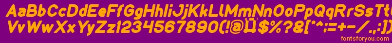 LMAO Italic Font – Orange Fonts on Purple Background