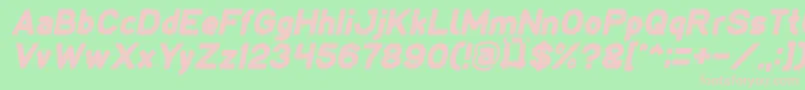 LMAO Italic Font – Pink Fonts on Green Background