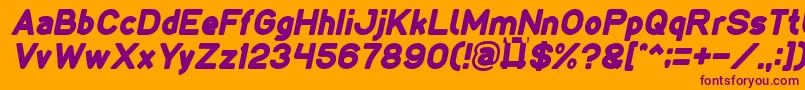 LMAO Italic Font – Purple Fonts on Orange Background