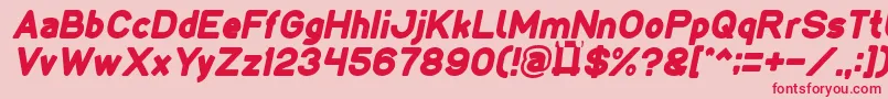 フォントLMAO Italic – ピンクの背景に赤い文字
