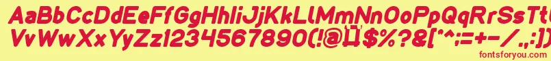 fuente LMAO Italic – Fuentes Rojas Sobre Fondo Amarillo