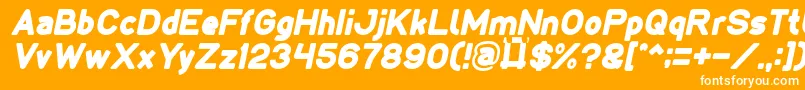 LMAO Italic Font – White Fonts on Orange Background
