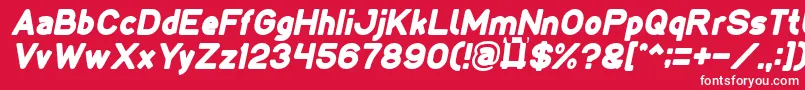 LMAO Italic Font – White Fonts on Red Background