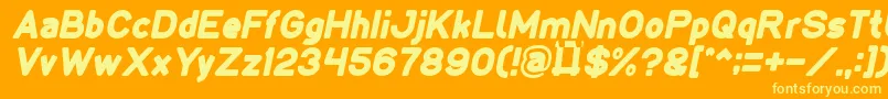 LMAO Italic Font – Yellow Fonts on Orange Background