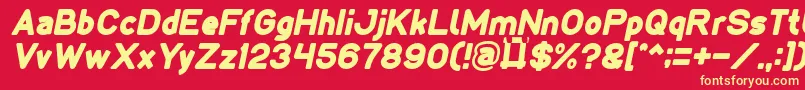 LMAO Italic Font – Yellow Fonts on Red Background
