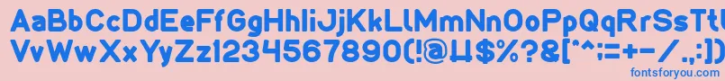 LMAO Light Font – Blue Fonts on Pink Background