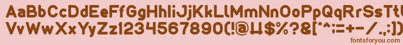 LMAO Light Font – Brown Fonts on Pink Background