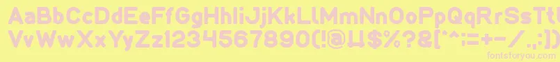 LMAO Light Font – Pink Fonts on Yellow Background