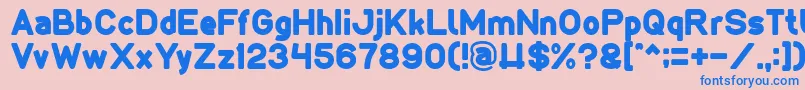 LMAO Font – Blue Fonts on Pink Background