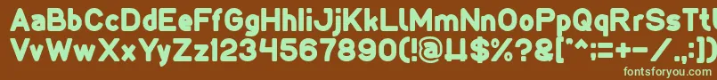LMAO Font – Green Fonts on Brown Background