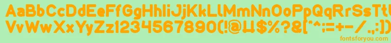LMAO Font – Orange Fonts on Green Background