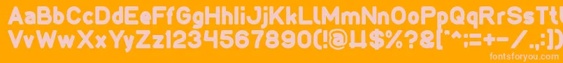 LMAO Font – Pink Fonts on Orange Background