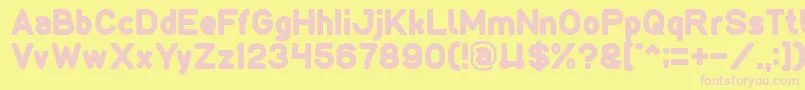 LMAO Font – Pink Fonts on Yellow Background