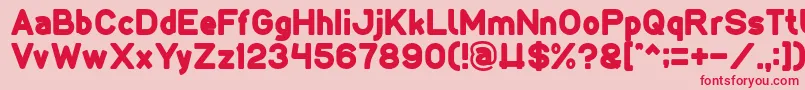 LMAO Font – Red Fonts on Pink Background