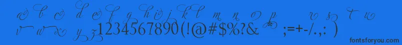 AdiosScriptAltIi Font – Black Fonts on Blue Background