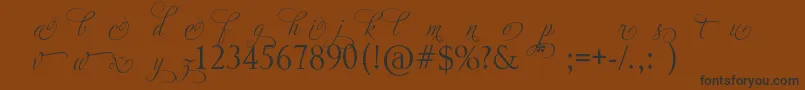 AdiosScriptAltIi Font – Black Fonts on Brown Background