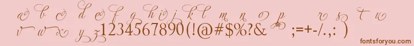 AdiosScriptAltIi Font – Brown Fonts on Pink Background