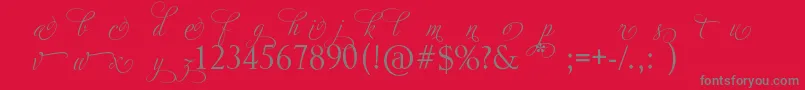 More about AdiosScriptAltIi Font AdiosScriptAltIi Font – Gray Fonts on Red Background