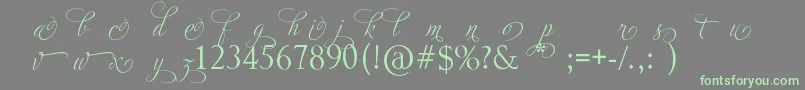 fuente AdiosScriptAltIi – Fuentes Verdes Sobre Fondo Gris