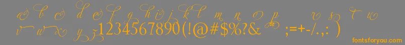 AdiosScriptAltIi Font – Orange Fonts on Gray Background