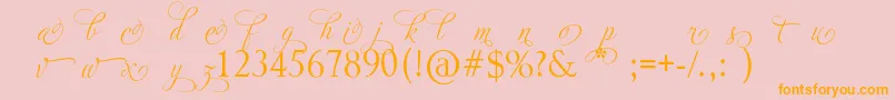AdiosScriptAltIi Font – Orange Fonts on Pink Background