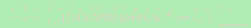 AdiosScriptAltIi Font – Pink Fonts on Green Background