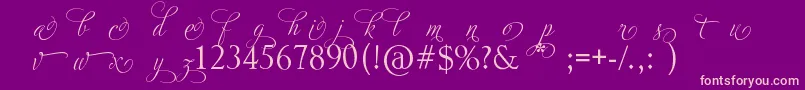 AdiosScriptAltIi Font – Pink Fonts on Purple Background