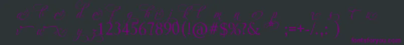 AdiosScriptAltIi Font – Purple Fonts on Black Background