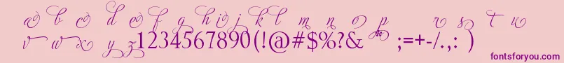 AdiosScriptAltIi Font – Purple Fonts on Pink Background