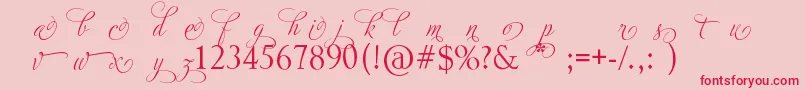 AdiosScriptAltIi Font – Red Fonts on Pink Background