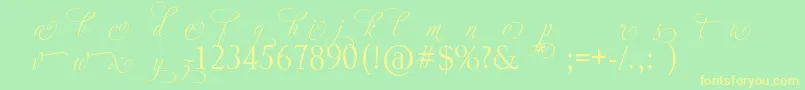 More about AdiosScriptAltIi Font AdiosScriptAltIi Font – Yellow Fonts on Green Background