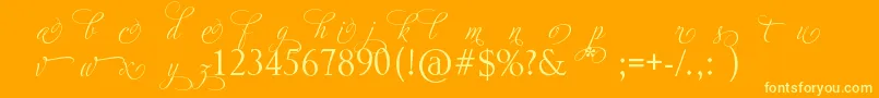AdiosScriptAltIi Font – Yellow Fonts on Orange Background