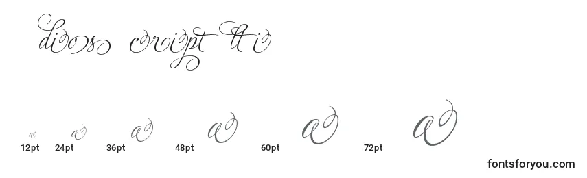 AdiosScriptAltIi font sizes