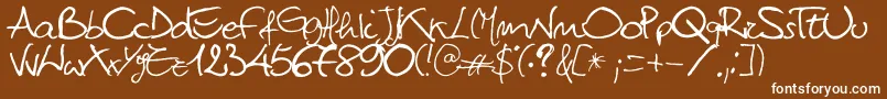 TittiMileto Font – White Fonts on Brown Background