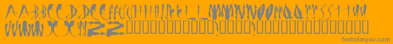 LMS Bloody Brujah Font – Gray Fonts on Orange Background