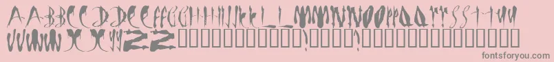 LMS Bloody Brujah Font – Gray Fonts on Pink Background