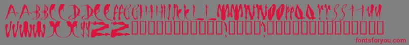 LMS Bloody Brujah Font – Red Fonts on Gray Background